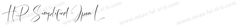 HP Simplified Jpan L字体转换